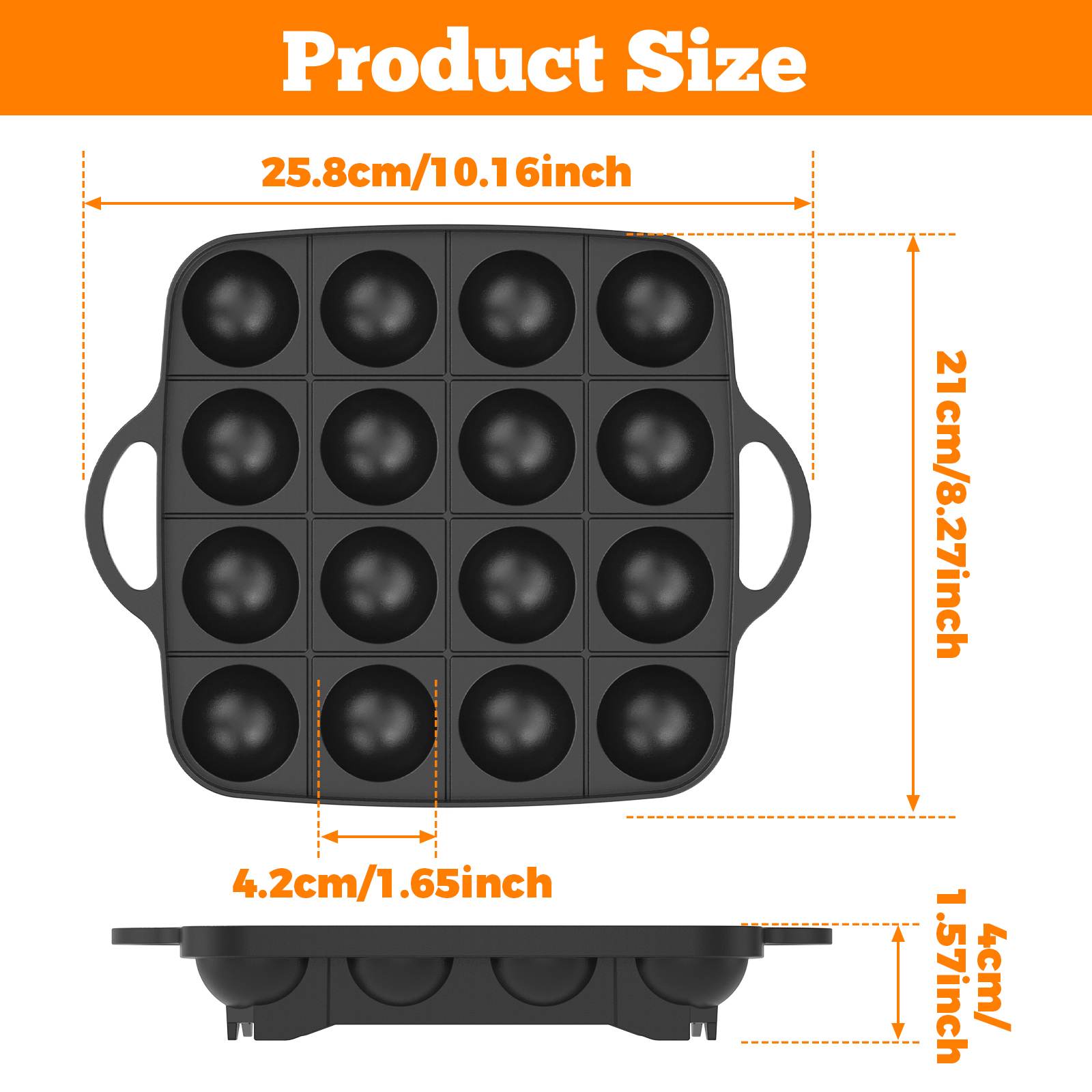 16 Holes Takoyaki Pan Cast Alu - Takoyaki Grill Plate recensie en prijs