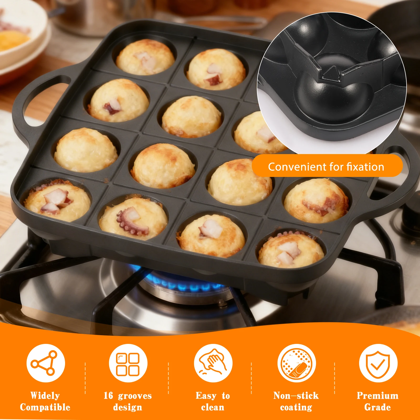 16 Holes Takoyaki Pan Cast Alu - Takoyaki Grill Plate recensie en prijs