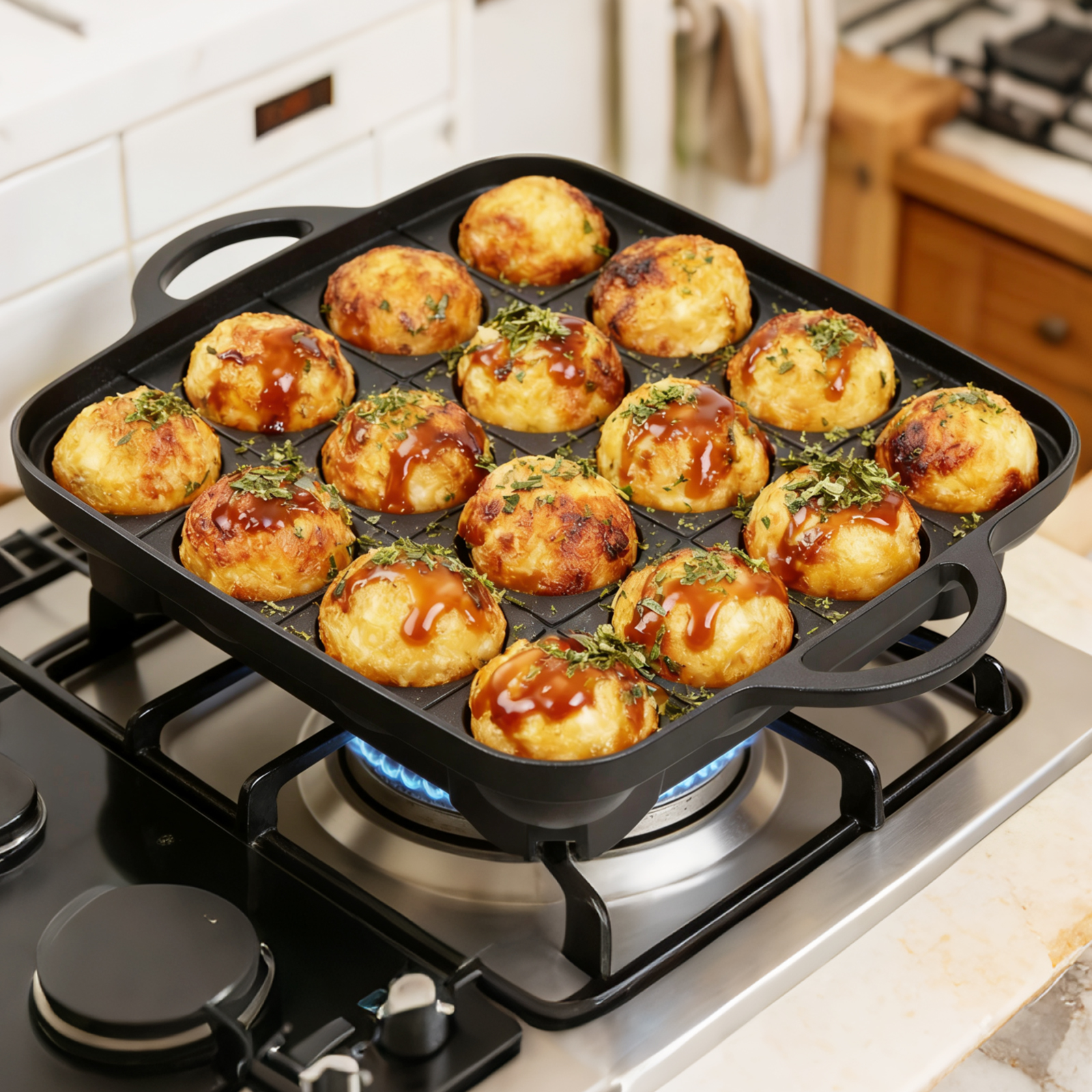 Takoyaki Pan 16 Hole Octopus B - Takoyaki Grill Plate recensie en prijs