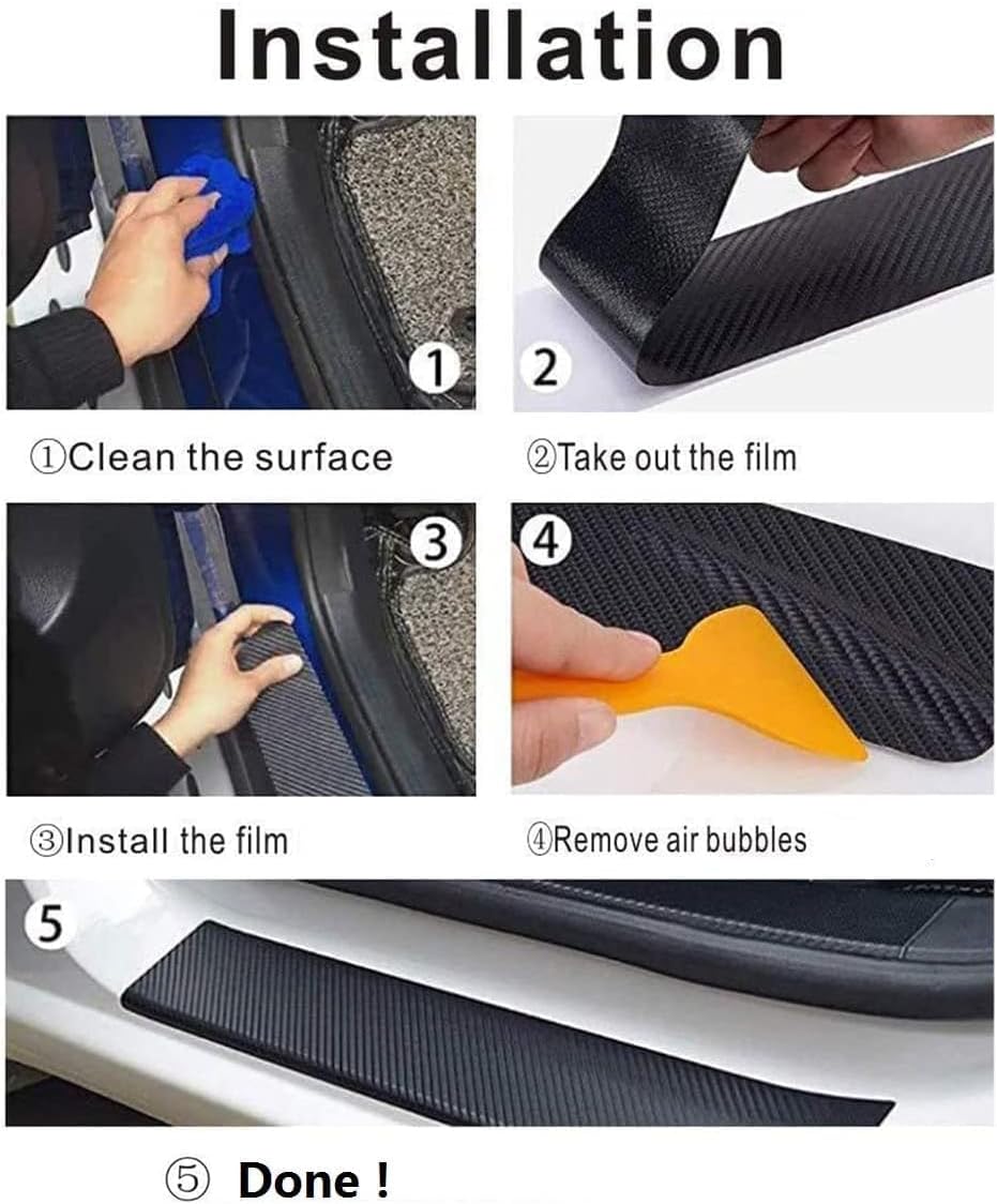 Car Door Sill Plate Guard Stic - Crepe Pan Carbon recensie en prijs
