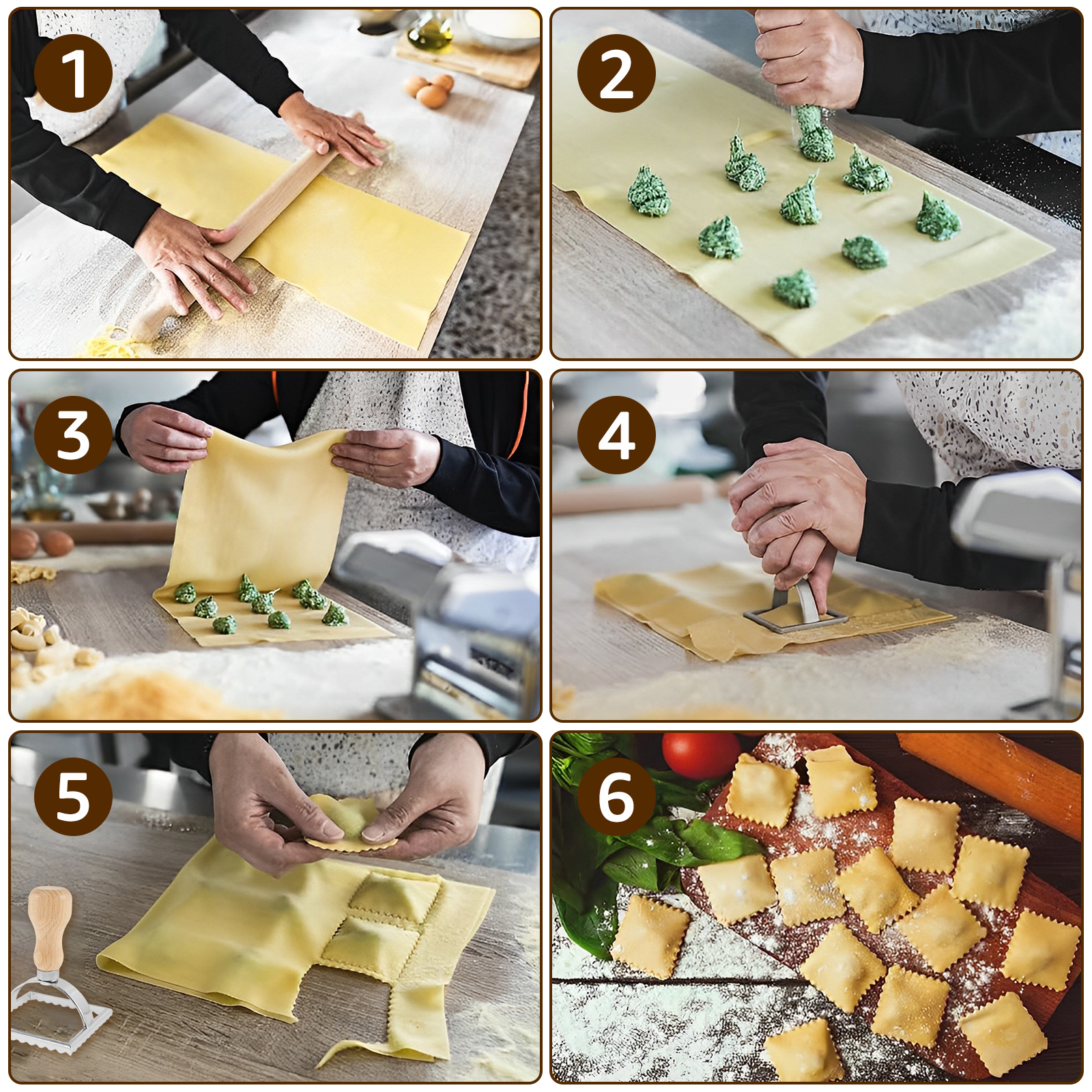 6Pcs Ravioli Maker Set Ravioli - Dumpling Press Set recensie en prijs