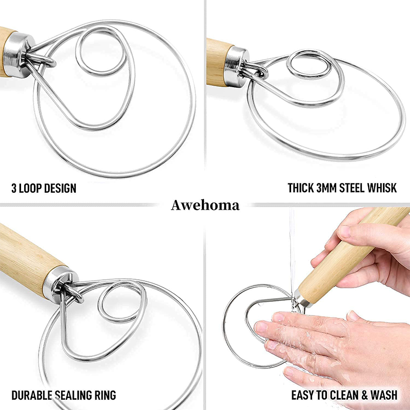 Large Hand Danish Dough Whisk  - Danish Pancake Pan recensie en prijs