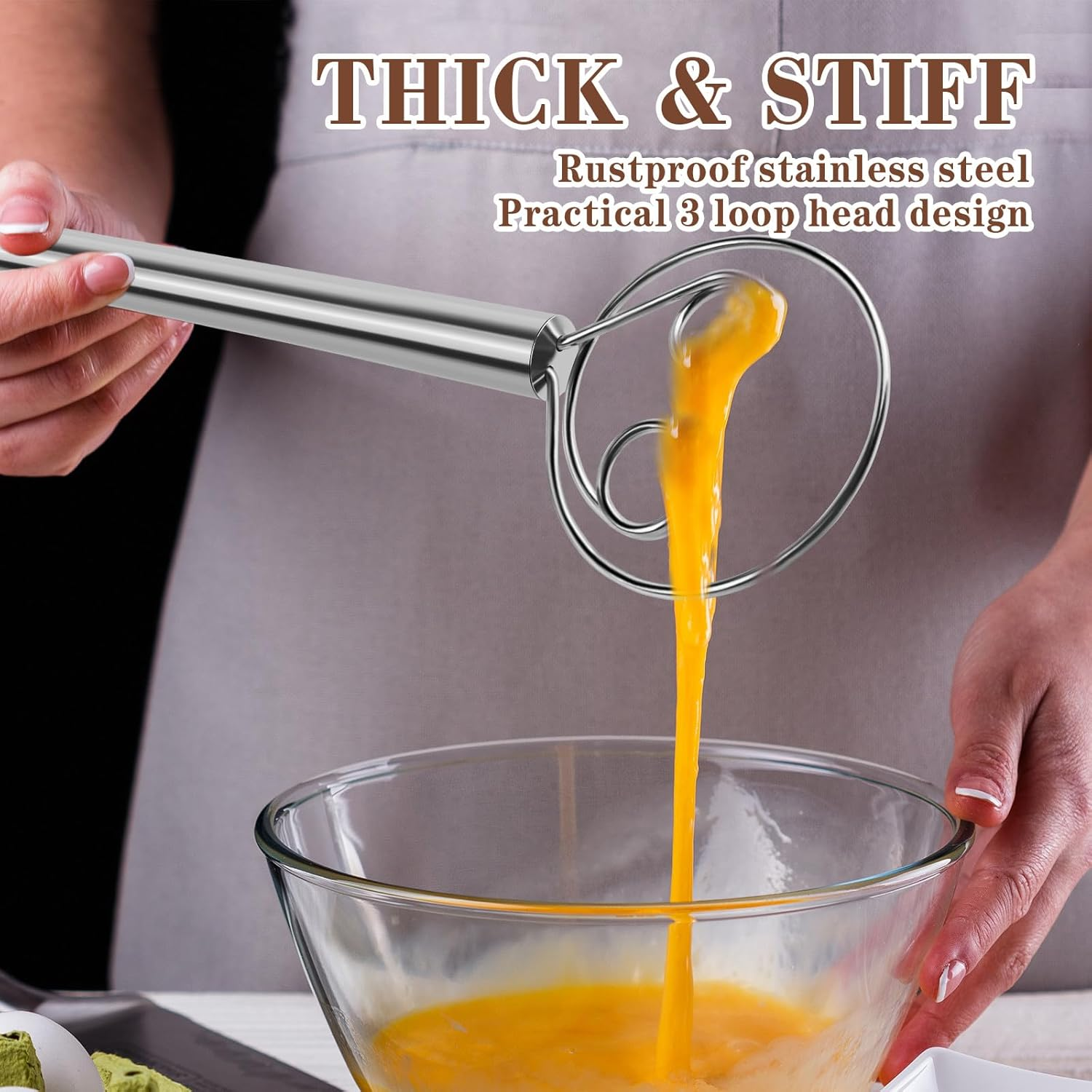 Danish Dough Whisk - Stainless - Danish Pancake Pan recensie en prijs