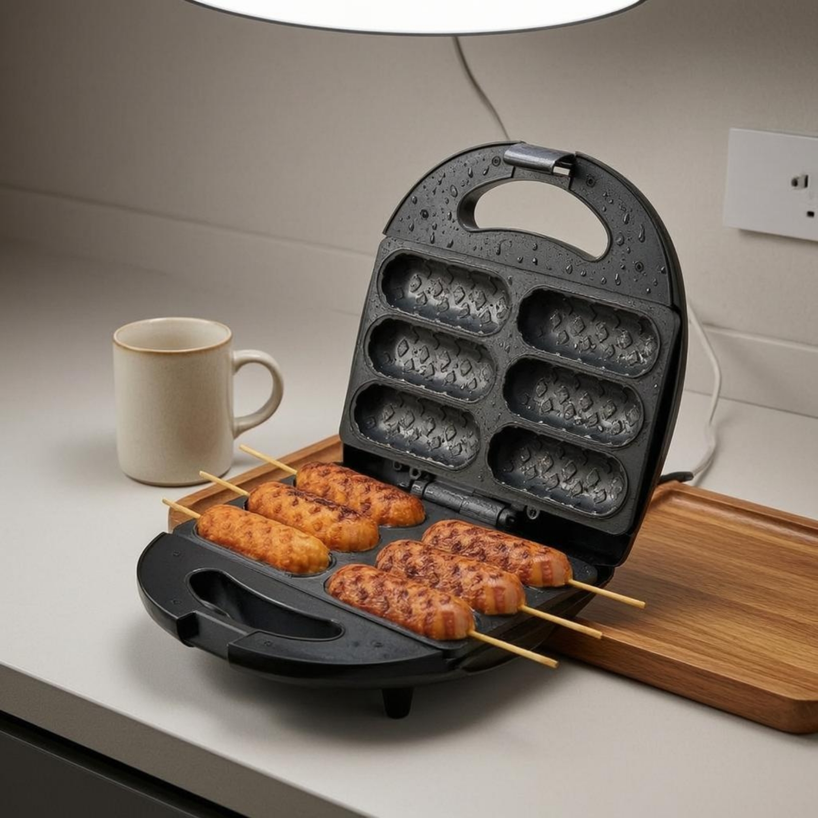 Corn Dog Maker Double-Sided He - Corn Dog Stick recensie en prijs
