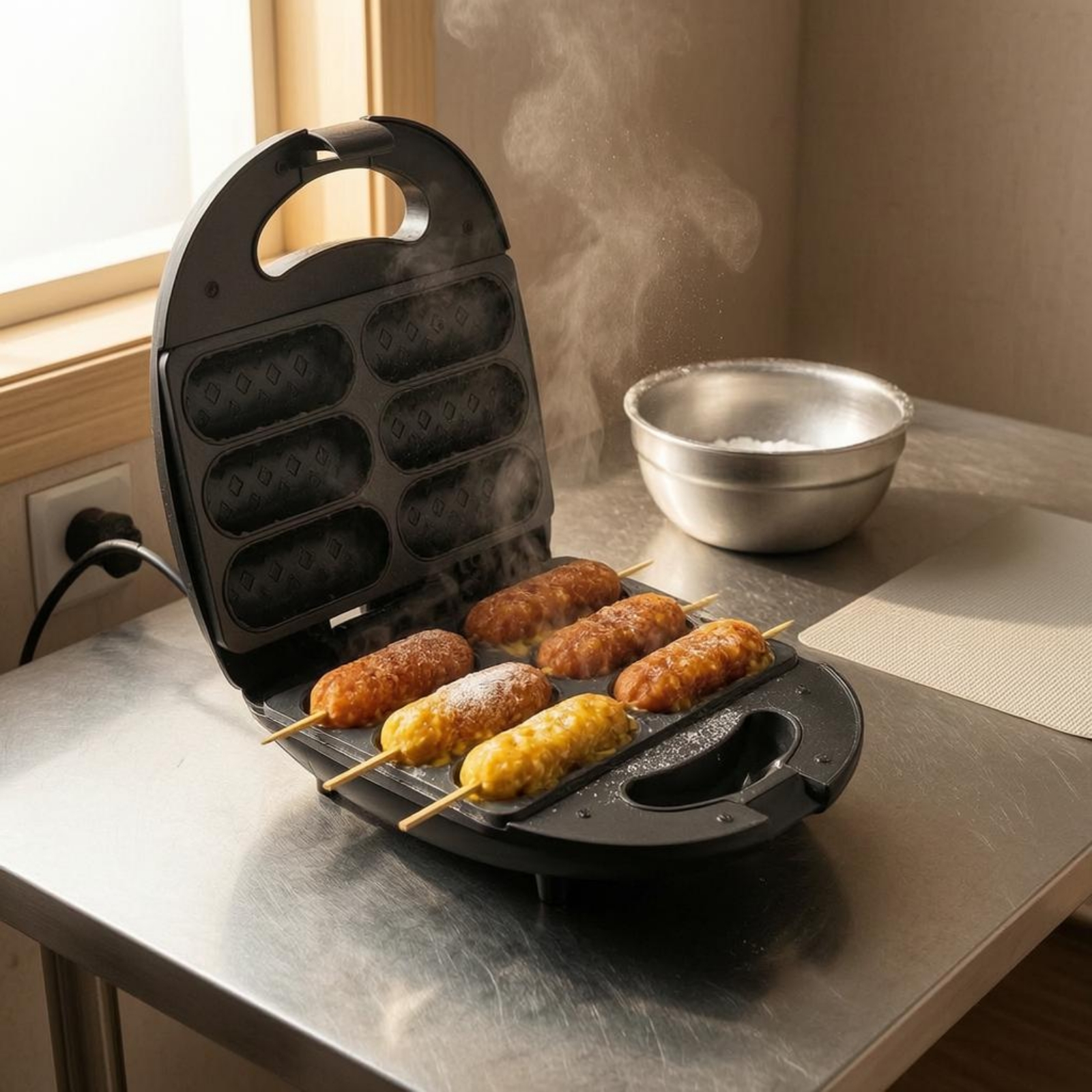 Corn Dog Maker Double-Sided He - Corn Dog Stick recensie en prijs