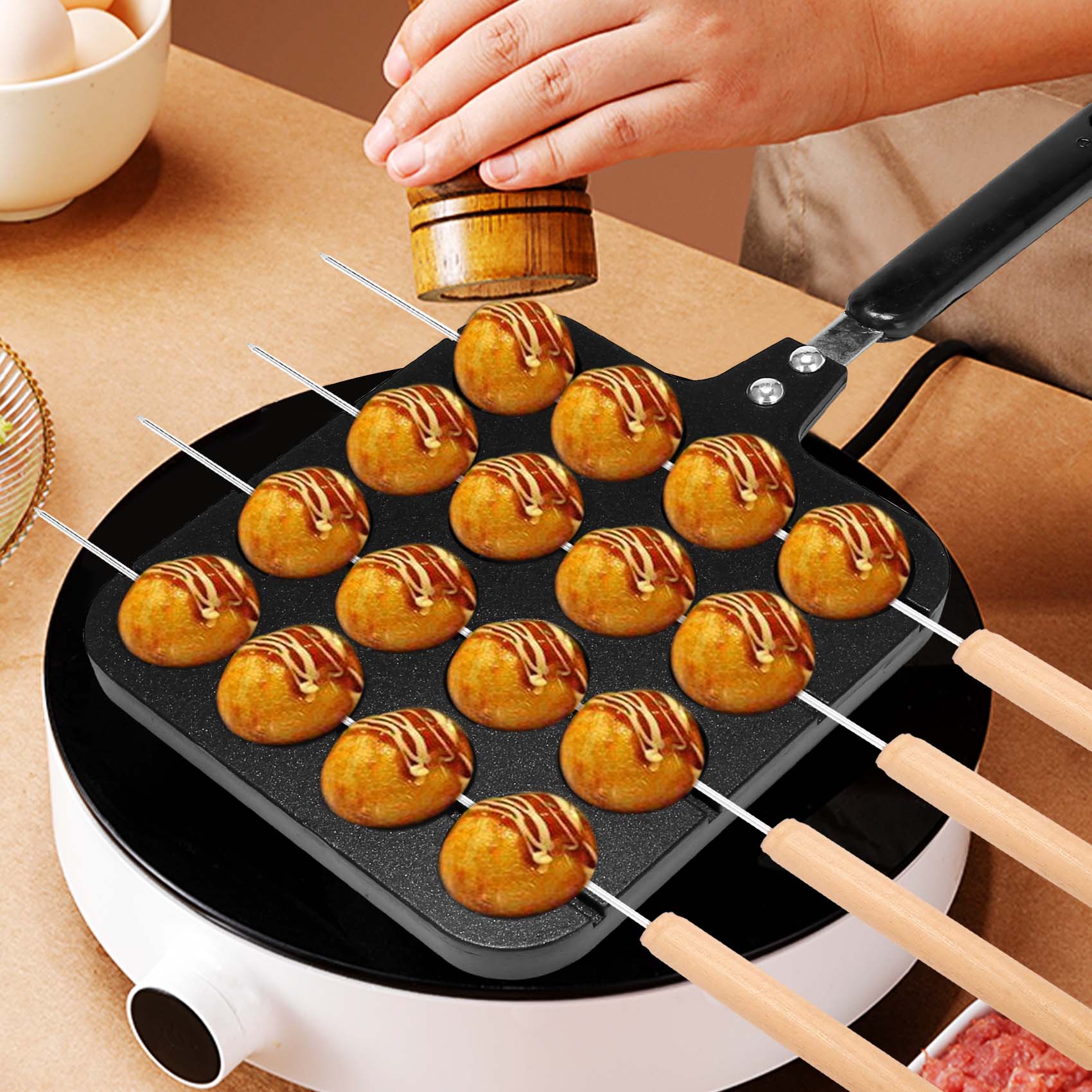 F-T 16 Holes Aluminum Takoyaki - Takoyaki Grill Plate recensie en prijs