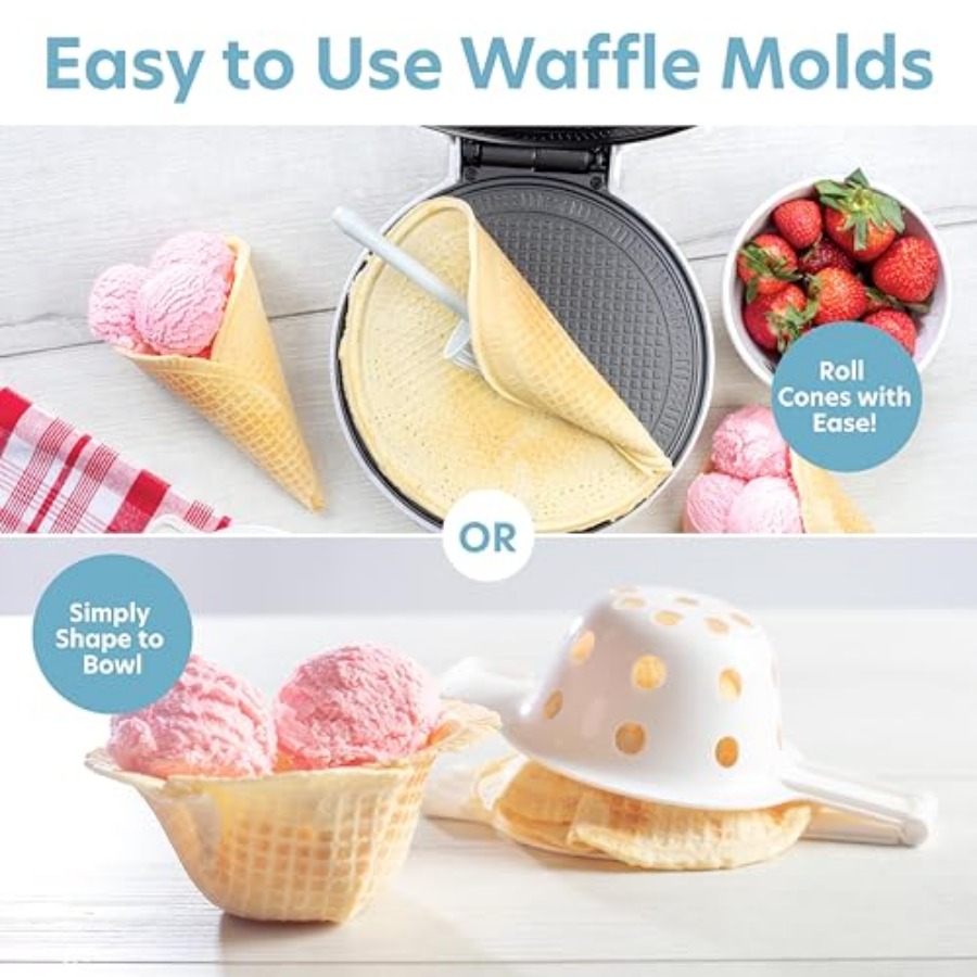 Waffle Cone and Ice Cream Bowl - Waffle Cone Maker recensie en prijs