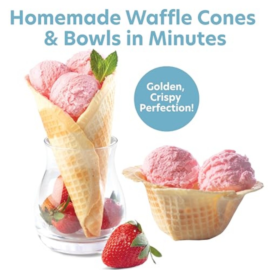 Waffle Cone and Ice Cream Bowl - Waffle Cone Maker recensie en prijs