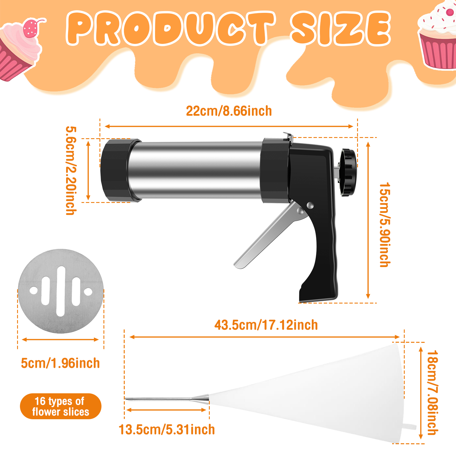 Cookie Press Gun Tips Set Stai - Churros Maker Gun recensie en prijs