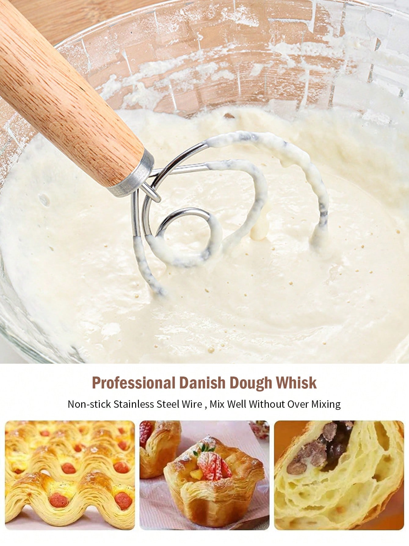 Danish Dough Whisk Stainless S - Danish Pancake Pan recensie en prijs