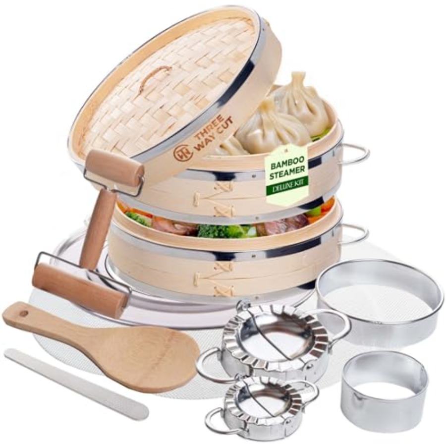 2-tier 10 Bamboo Steamer with  - Bao Steamer Bamboo recensie en prijs