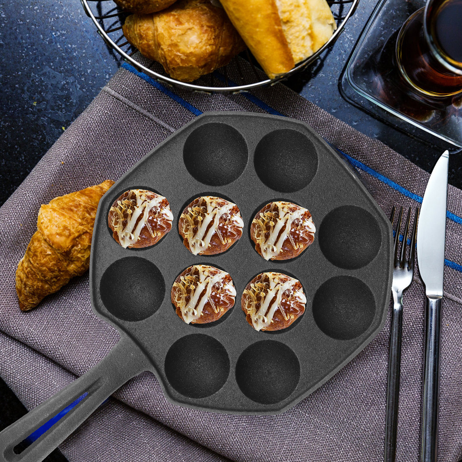 Takoyaki Pan 12 Molds Cast Iro - Takoyaki Grill Plate recensie en prijs